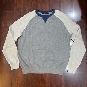 J Crew Gray and Blue Sweater